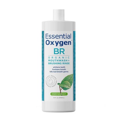 Essential Oxygen Organic Peppermint Mouthwash & Brushing Rinse   16 fl oz