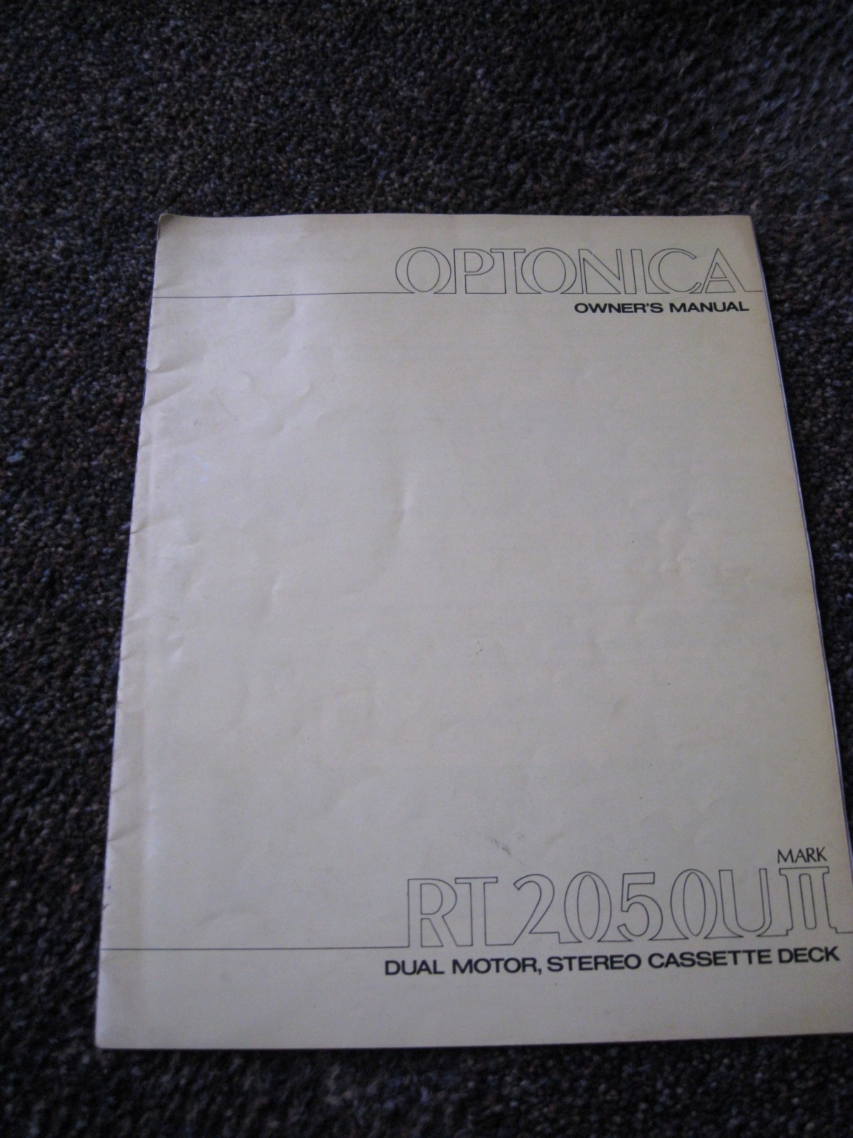🇺🇸 😃 🎶 🔥 vintage optonica rt2050u mark II cassette deck owners manual