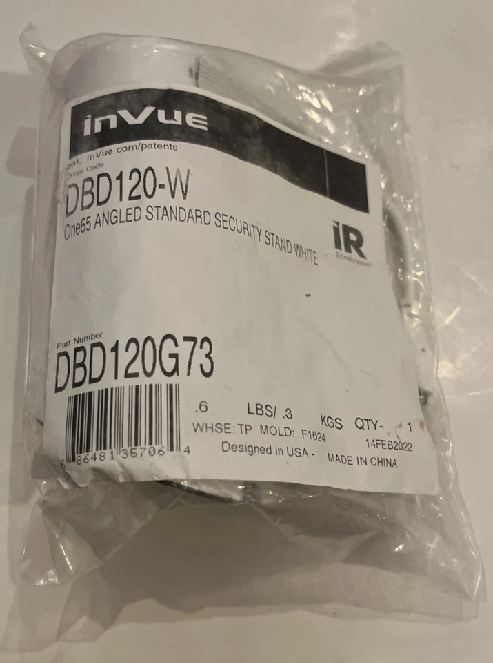 (Qty-9) InVue One65 Angled Powered Corded Security Stand DBD120-W White - Image 3 of 4