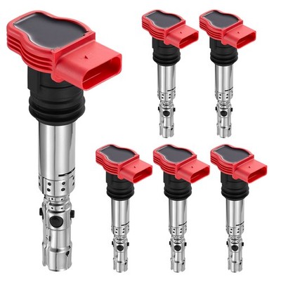 Pack of 6 Ignition Coils Fit For 2002-2004 Audi A6 Quattro V6 3.0L (AVK) UF483