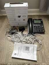 AT T CD4930 Corded Phone w/ Answering System  Caller ID   Black TESTED