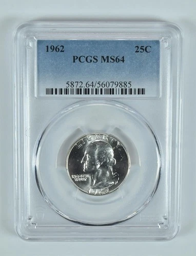 1962 Washington Quarter MS64 PCGS Blue Label *0041