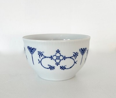 DDR Vintage Kahla Zuckerdose kleine Schale Indisch Blau Strohblume