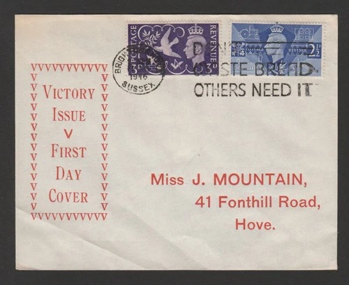 GB 1946 victory issue FDC cacheted