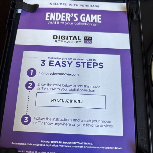 Ender's Game (DVD & UV Digital Copy Included) - Gavin Hood,, —NO CASE— - Picture 2 of 3