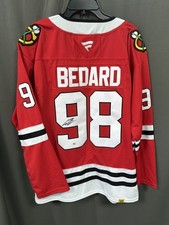 Connor Bedard Signed Chicago Blackhawks Hockey Jersey AUTO PSA Sz 52