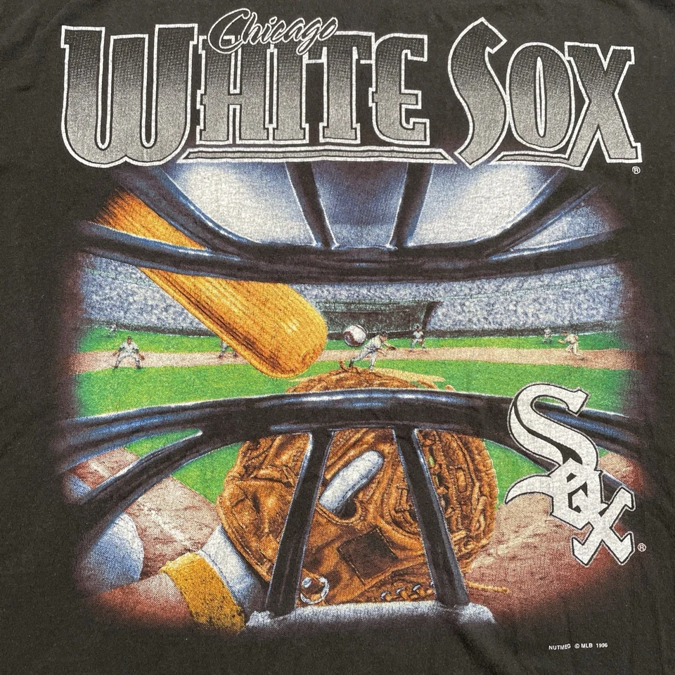 Vintage 90s 1996 Chicago White Sox Baseball Tee POV T Shirt Large Lee Sport USA - Image 4 of 4
