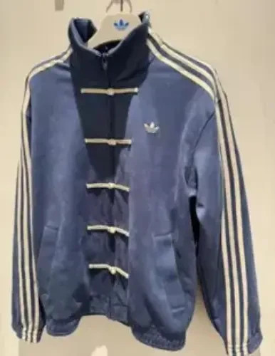 ウォーキング・ランニングウェア adidas Track Jacket/NAVY Adidas Track Jacket Blue/White Stripes – New2You LX