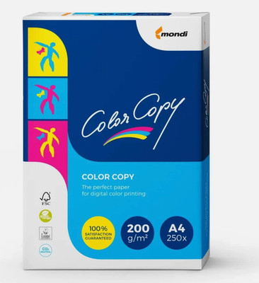 2 Packungen / 500 Blatt Mondi Color Copy A4 200 g/m² Kopierpapier mit ColorLok +24h