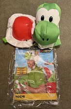 Yoshi Super Mario Adult Halloween Costume Head Piece And Inflatable Shell EUC 
