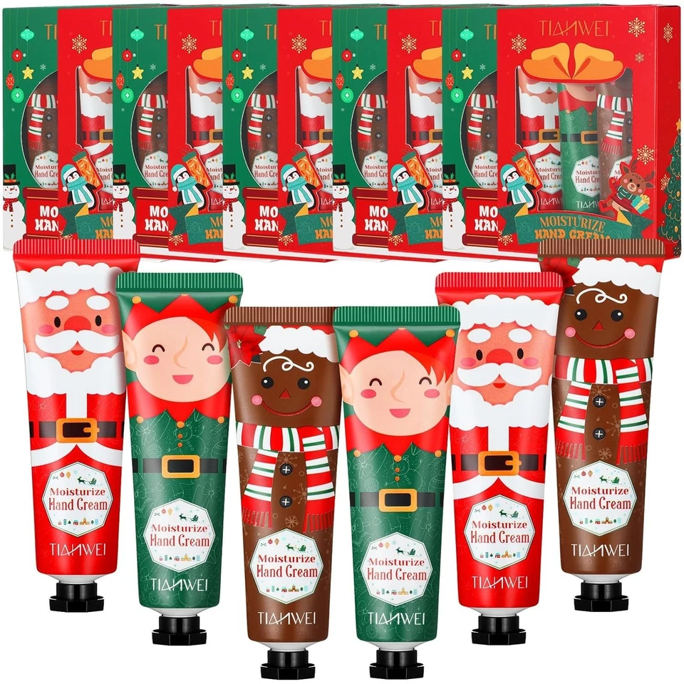 30 Piezas Crema de Manos de Navidad Regalo a Granel con Cajas de Regalo Tamaño de Viaje Hidratante... Foto 2 de 4