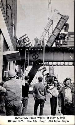 NYCTA RR Work Train Wreck IRT Brooklyn NY May 4th 1965 New York City NYC Z461