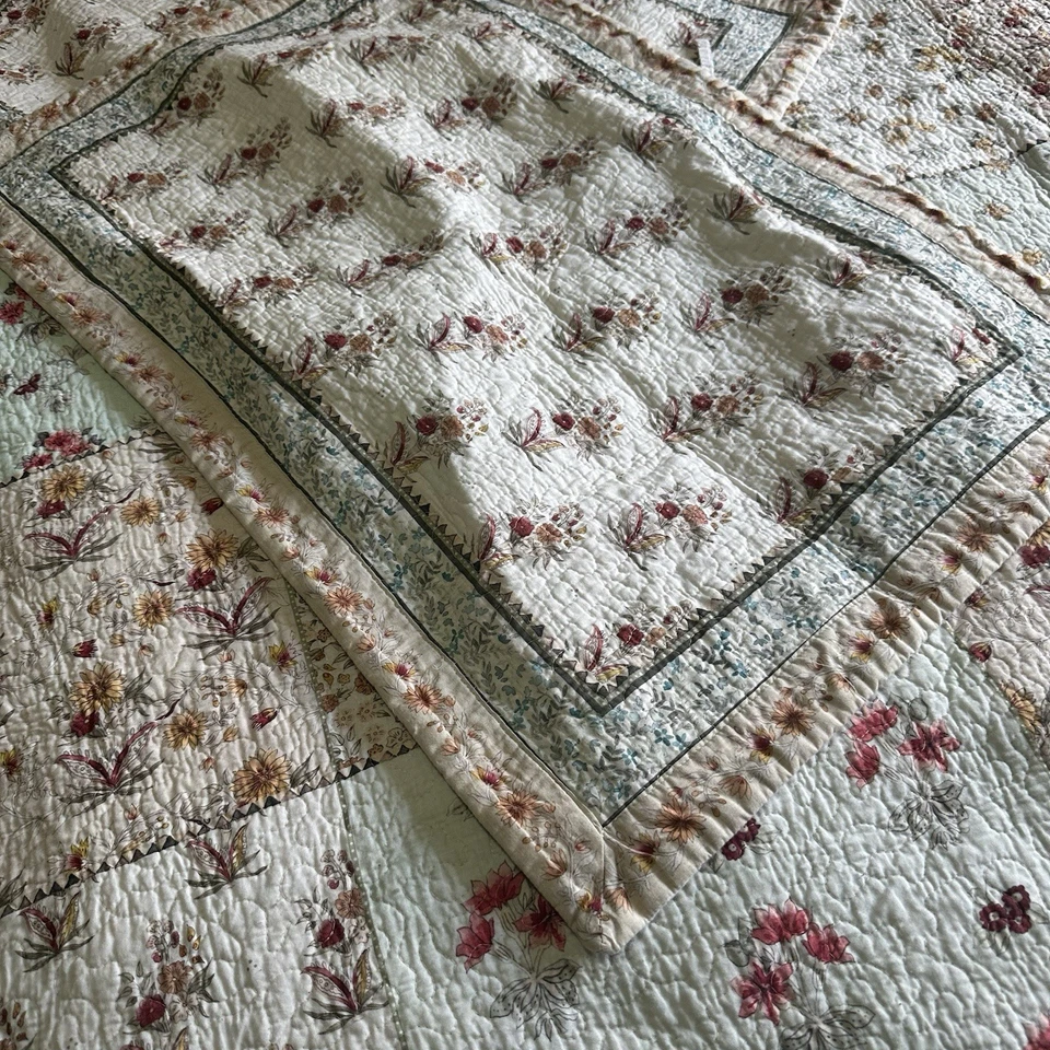 Morgan & Finch Quilted King Doona Cover & Pillow Cases Boho Provincial EUC - image 2 of 4