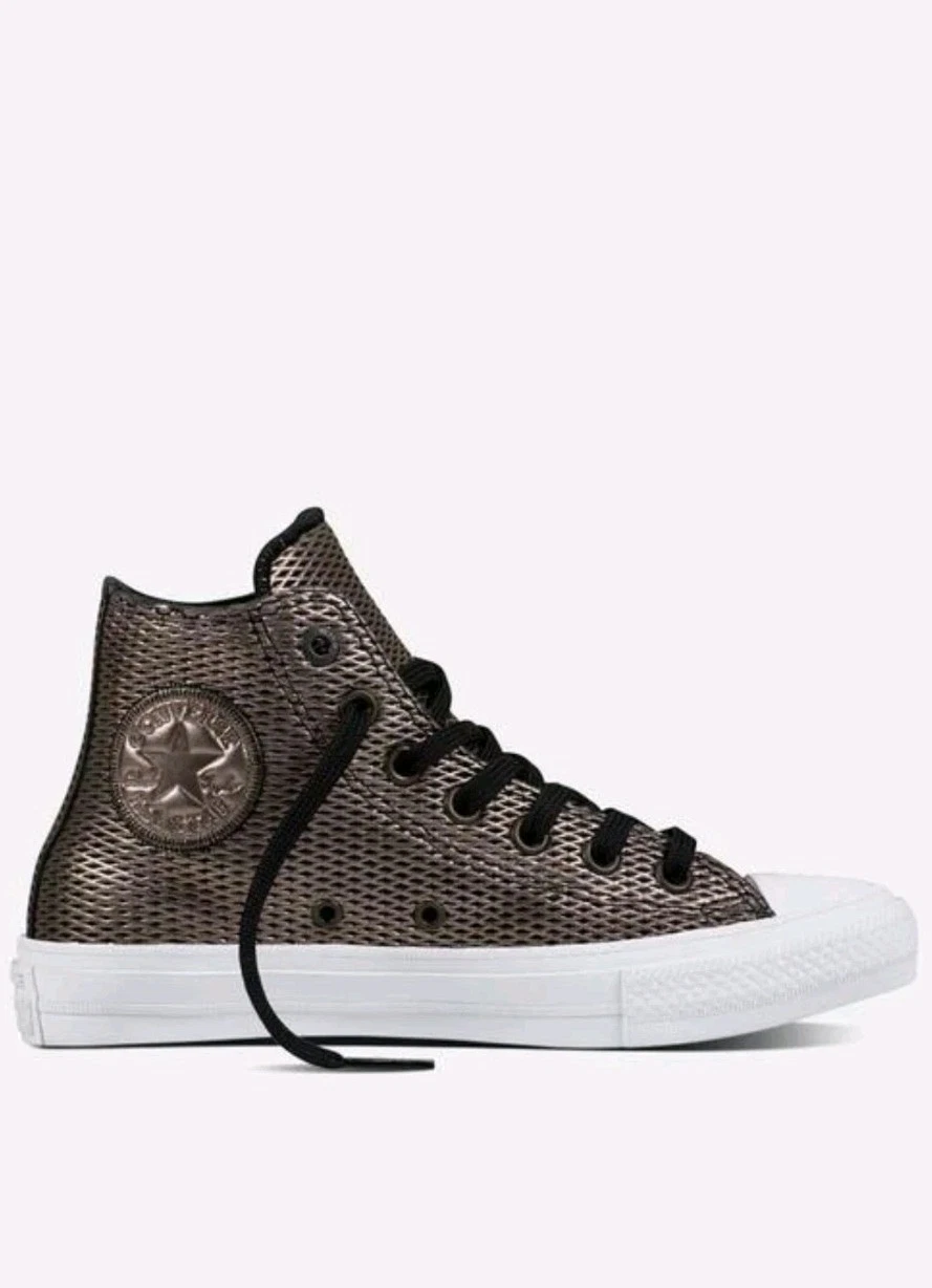 Sneakers alte Converse marrone design testurizzato