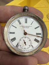 Antique Victorian .930 Silver Stamped Langdon Davies Pocket Watch For Repair