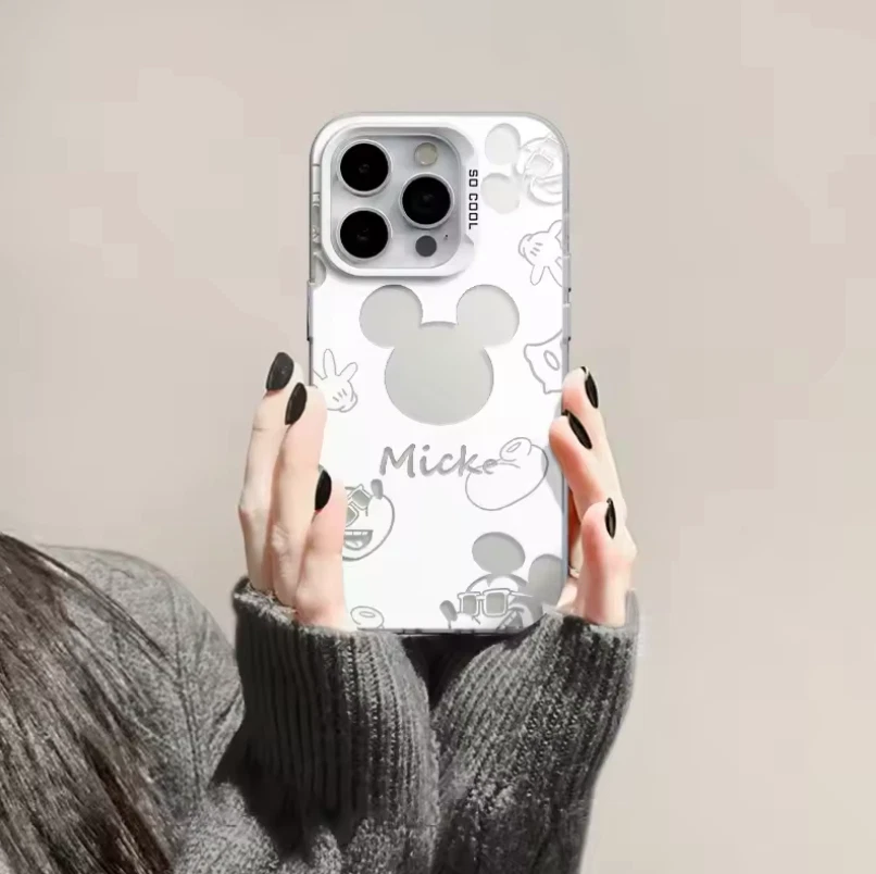 Linda Funda Teléfono Sombra Mickeys Minnies Ratones Dibujos Animados para iPhone 16 15 14 13 12 Foto 2 de 4