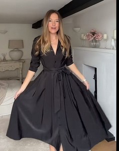 zara poplin midi dress black Zara + Poplin Midi Dress