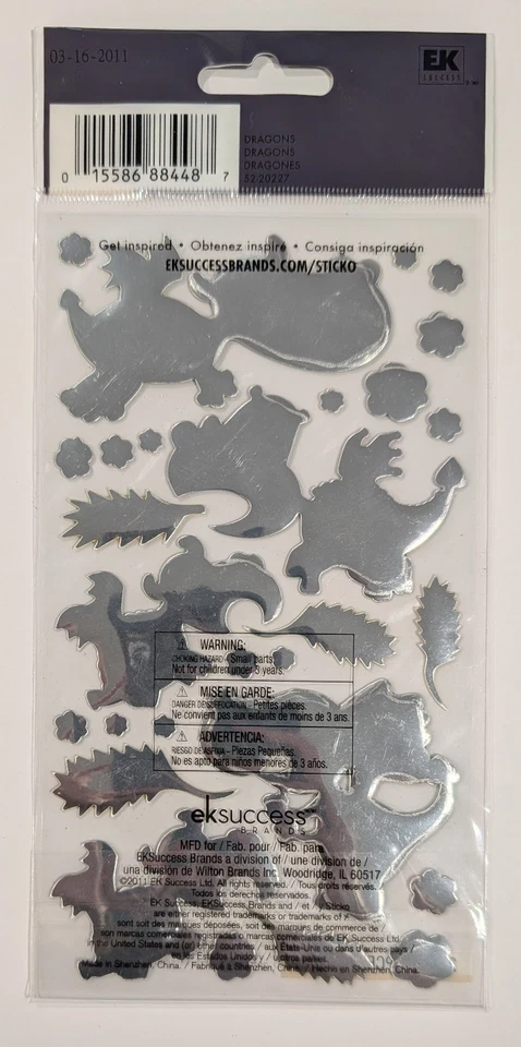 Наклейки стикеры эпоксидные драконы для скрапбукинга - Изображение 2 из 2