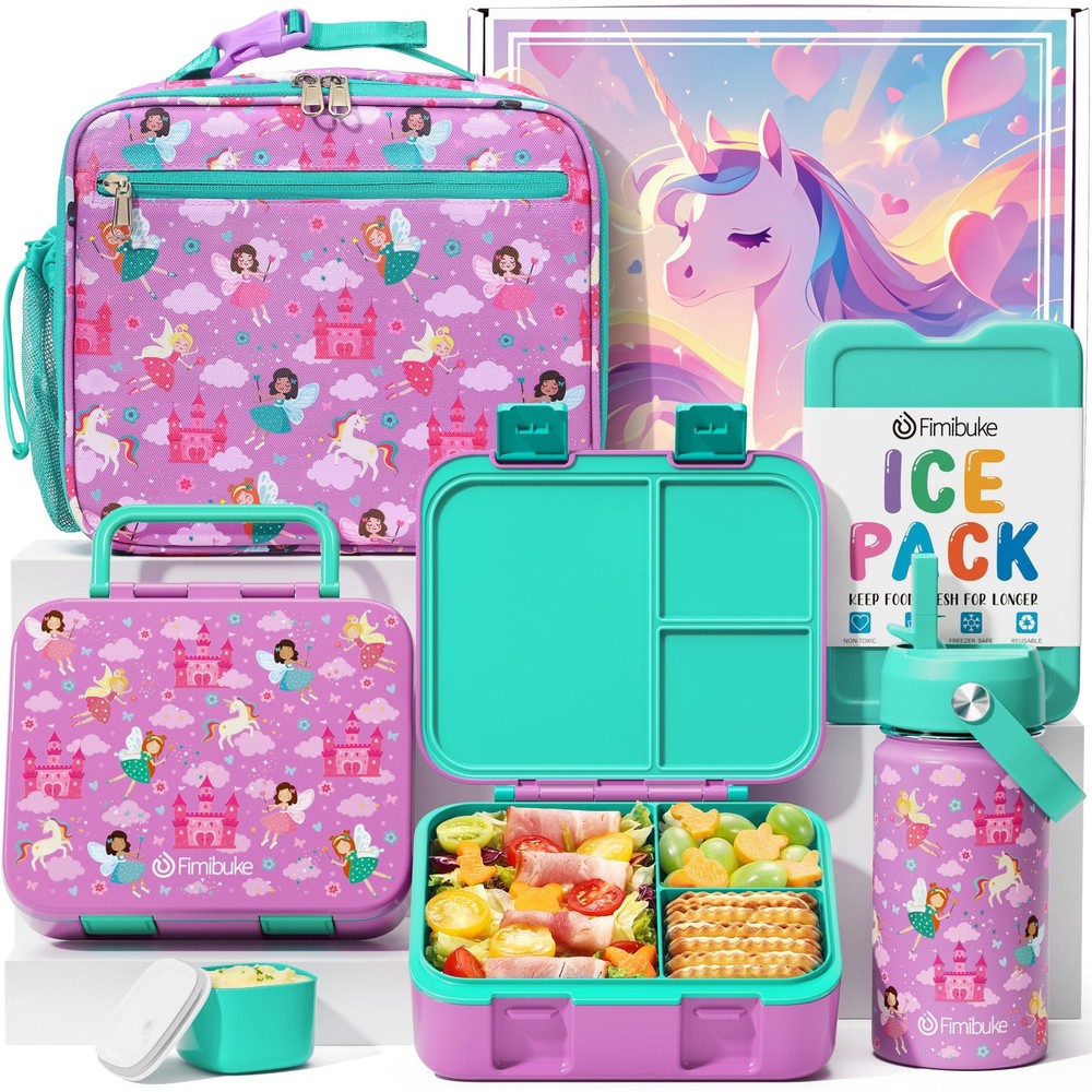 Kids Bento Lunch Box with 3 Compartments - Toddler Snack Container