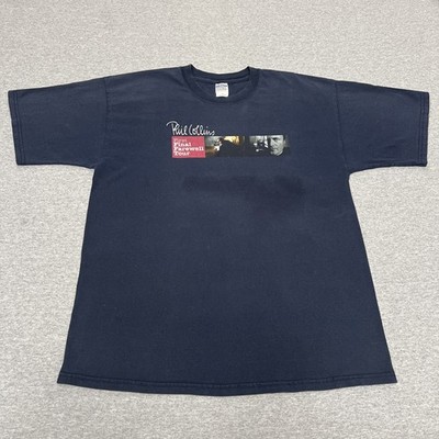 Vintage Y2K Phil Collins FIRST FINAL FAREWELL Tour Concert Shirt XL Faded