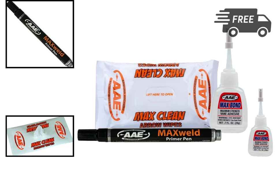 Kit de pegamento para tiro con arco paletas imprimación de adhesión toallitas herramienta de flecha todo en uno Foto 2 de 4