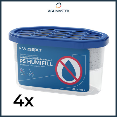 Feuchtigkeitskiller Nachfüllpack 4x 400ml duftfrei geruchlos Wessper P5 Humifill