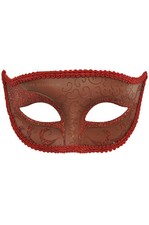 Mardi Gras Masquerade Phantom Venetian Mask Red