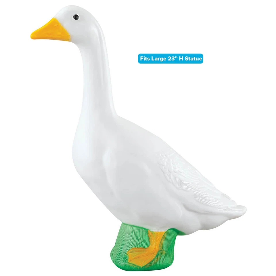 Ganso branco grande, decoração de jardim de plástico, 23” de altura - Imagem 2 de 4
