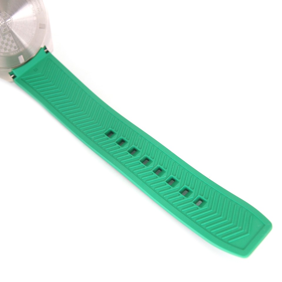 AUTH TAG HEUER WATCH CAZ101AP FORMULA 1 GREEN SS RUBBER CASE:43MM ...