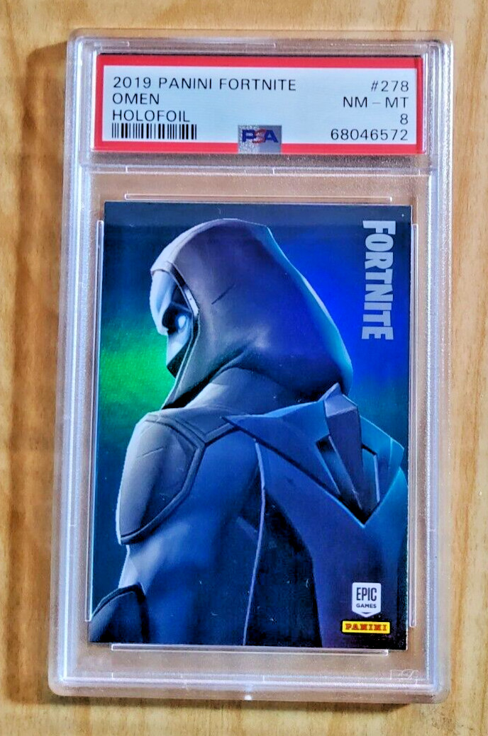 2019 Panini Fortnite Holofoil Omen #278 PSA 8 Near Mint USA Fresh graded