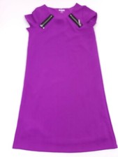 Kidpik Girl's Zip Shoulder A-Line Dress Size XL 14 Purple