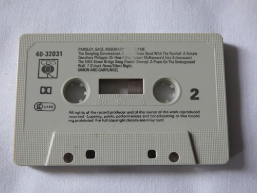 SIMON & GARFUNKEL ~ PARSLEY SAGE ROSEMARY & THYME ~ UK FOLK ROCK CASSETTE TAPE - Picture 6 of 6