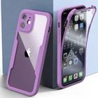 For iPhone 17 16 15 14 13 Pro Max Screen Protector Case Full Body Cover Clear