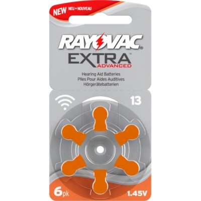 18x Hörgeräte-Batterie Typ 13 Rayovac Extra (vormals Extra advanced)