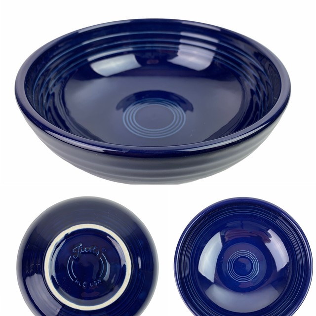 Fiesta Fiestaware Cobalt Blue Square Bottom Cereal Soup Bowl NEW eBay