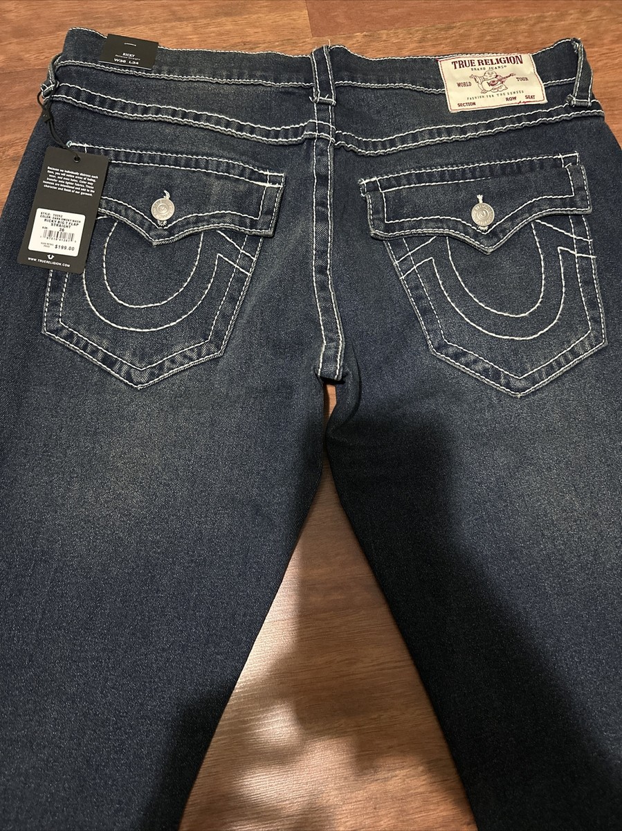 True Religion Ricky Big T Flap “Dark Smoky Wash” 36x34 True Religion Ricky Big T Flap “Dark Smoky Wash” 36x34