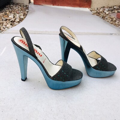 靴 miumiu round toe enamel high heels MIU MIU green enamel patent platform pumps ultra high heels