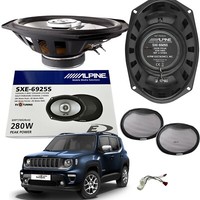 Kit 2 Alpine SXE-6925S Koaxial Lautsprecher Oval 6X9 2-Wege FüR Jeep Renegade