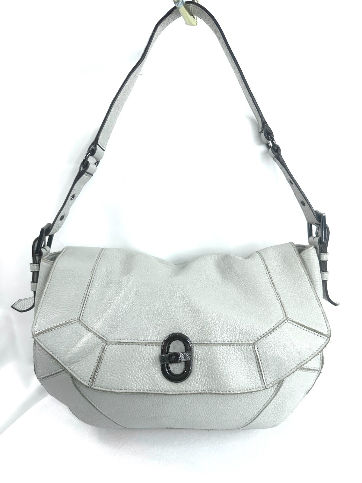 Aimee Kestenberg Light Gray Patchwork Leather Sho… - image 1