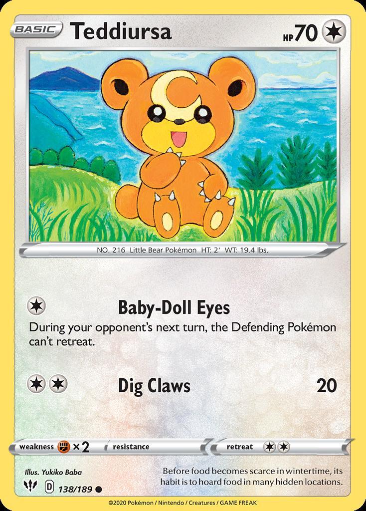 Pokemon Teddiursa (138/202) Darkness Ablaze LP