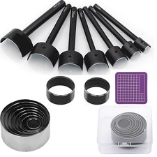 Leather Craft Tool Half-Round Cutter Punch and Round Leather Belt End Cutter Set