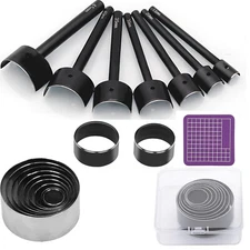 Leather Craft Tool Half-Round Cutter Punch and Round Leather Belt End Cutter Set