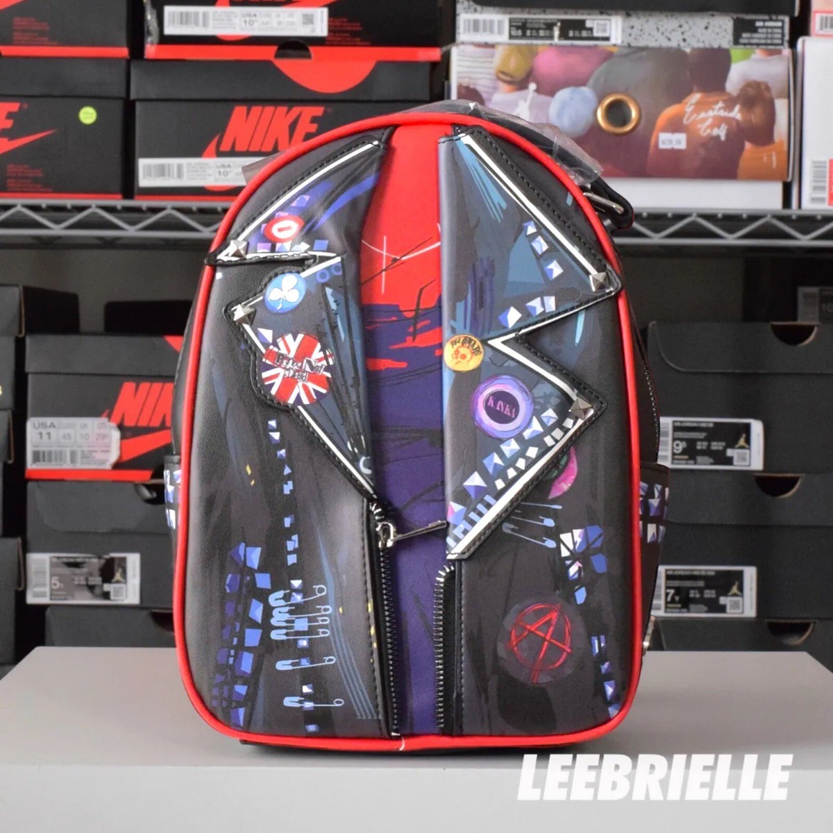 Her Universe Marvel Spider Man Across the Spiderverse Punk Mini Backpack Chase Her Universe Spider-Man Mini Backpack Across the  main image 4