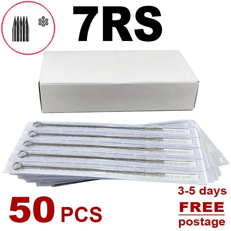 EZ REVOLUTION 7RS Tattoo Needles 50pcs 1207RS 7RSLT Round Shader Needle Pins Tattoo Shader