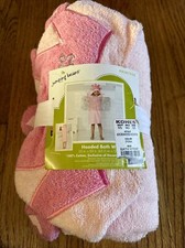 NWT Jumping Beans Pink Princess Hooded Bath Wrap Beach Towel 25 x50 Cotton NEW