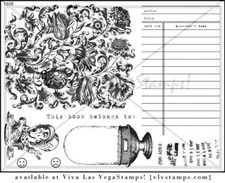 Unmounted Rubber Stamp Plate, Unmounted/Uncut Pink Rubber Stamps