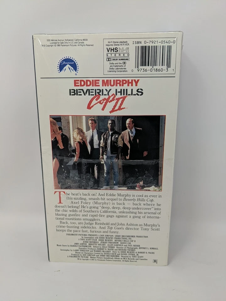 Beverly Hills Cop II Eddie Murphy 1990 Factory Sealed VHS Tape - Image 2 of 4