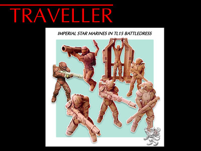 Traveller Imperial Star Marines in TL 15 Battledress