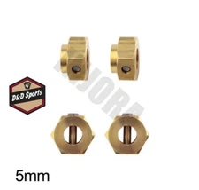 Injora CRAW2017255_5 - 4PCS/12mm Heavy Brass Wheel Hex Hub Extenders TRX-4