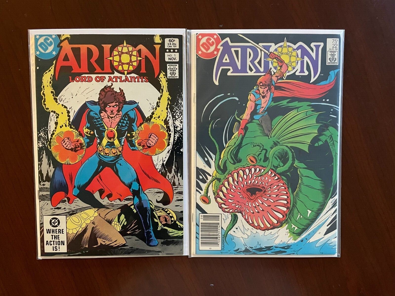 Arion Lord of Atlantis #1 & #22 (DC Comics 1982) Bronze Age Jan Duursema 8.0 VF